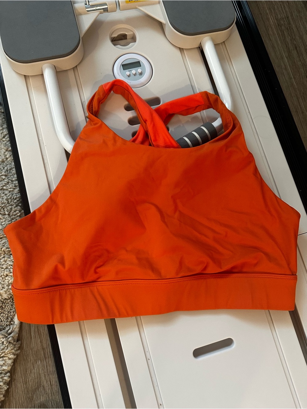 Women’s Fabletics High-Neck Orange Sports Bra Top